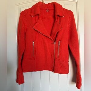 One Girl Who Vibrant Orange Knit Detail